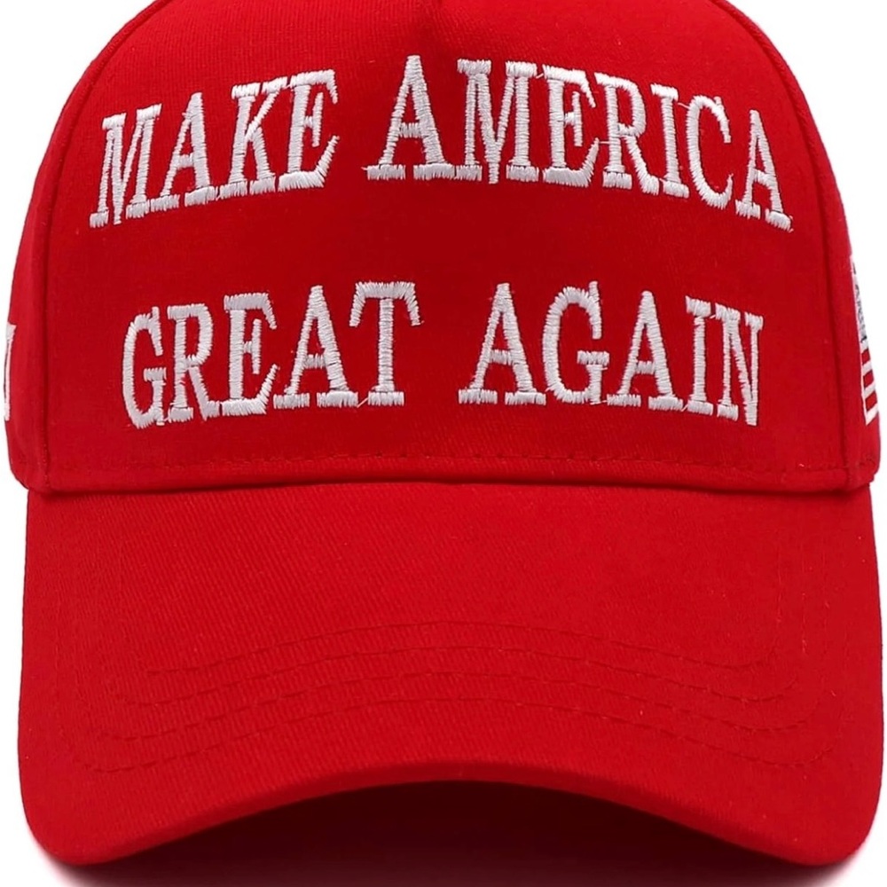 New Patriotic Red Cap with American Flag
